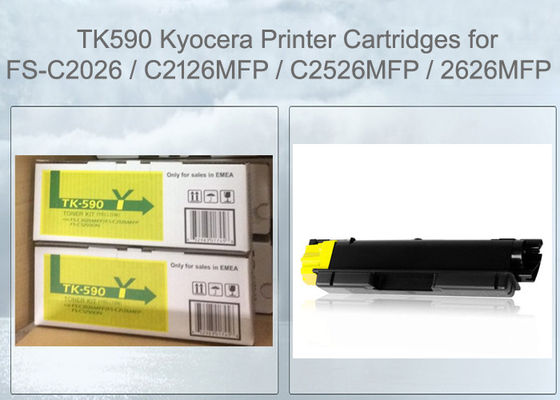 Cartucho de tóner Kyocera TK590Y Amarillo FS-C2526 C2626 M6026 M6526 Compatible