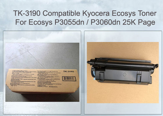 25000 páginas Kyocera ECOSYS Toner P3060dn / P3055dn Impresoras Cartucho de tono TK3190