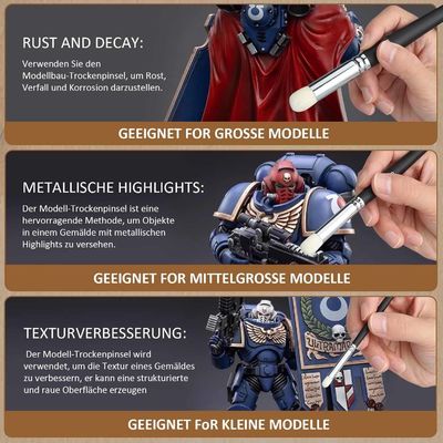 ¿Cuáles son los mejores modelos de afición de detalles para hacer pinceles para pinturas en miniatura?